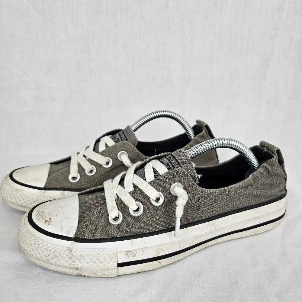 Converse All Star‎ Chuck Taylor Sneakers Women's Size 5.5 Gray Low Rise Slip On